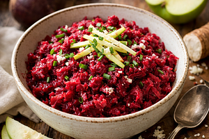 Silesian beetroot with horseradish and fresh apple