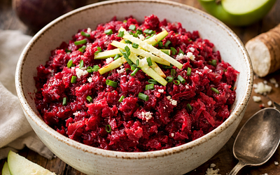Silesian beetroot with horseradish and fresh apple