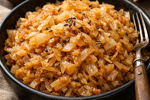 Braised Cabbage Krakow Style with Onion and Caraway Seeds