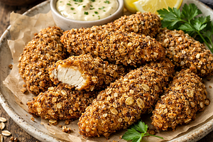 Zdrowa panierka z kaszy gryczanej i płatków owsianych