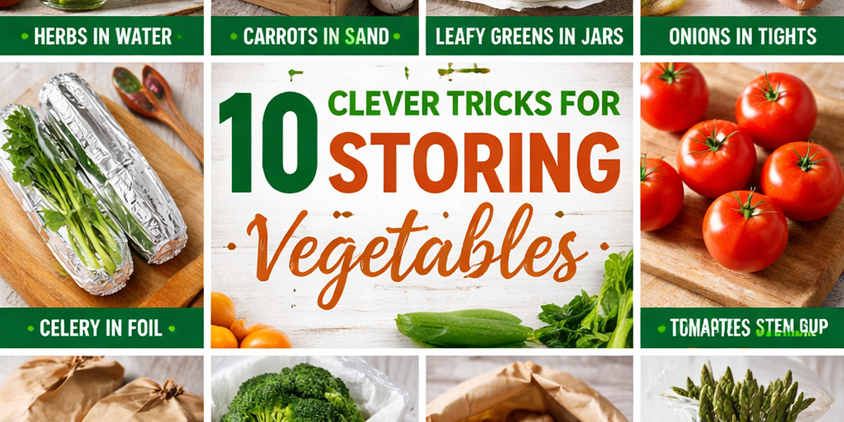 10 sprytnych trików na przechowywanie warzyw w domu