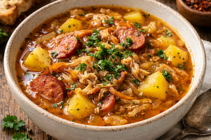 Zupa z kiszonej kapusty z ziemniakami