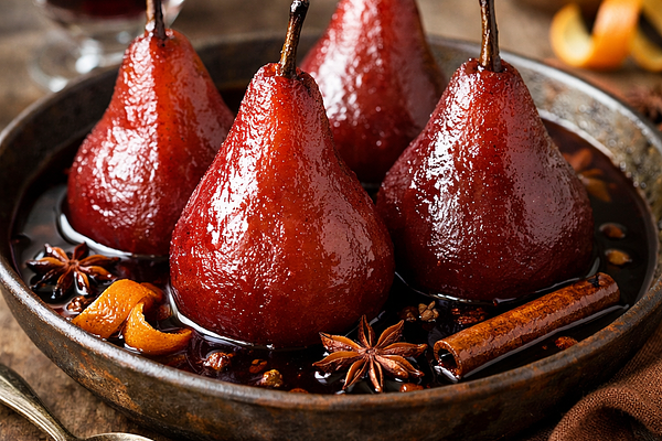 Gruszki w winie z przyprawami (polska-nowoczesna)