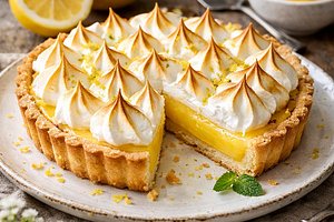 Lemon tart with meringue (Polish cuisine - modern)