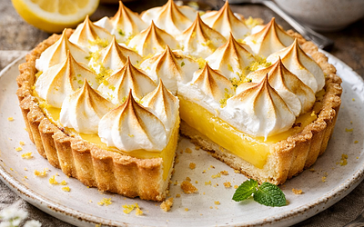 Lemon tart with meringue (Polish cuisine - modern)