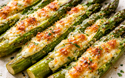 Faszerowane szparagi parmezanem