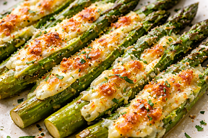 Faszerowane szparagi parmezanem