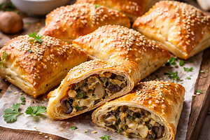 Paszteciki z kapustą kiszoną i borowikami