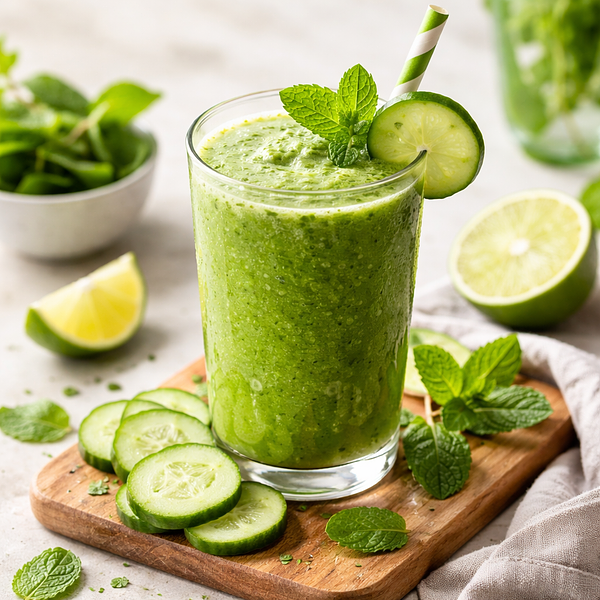 Zielone smoothie z ogórkiem i miętą