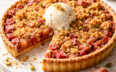 Rhubarb Crumble Tart