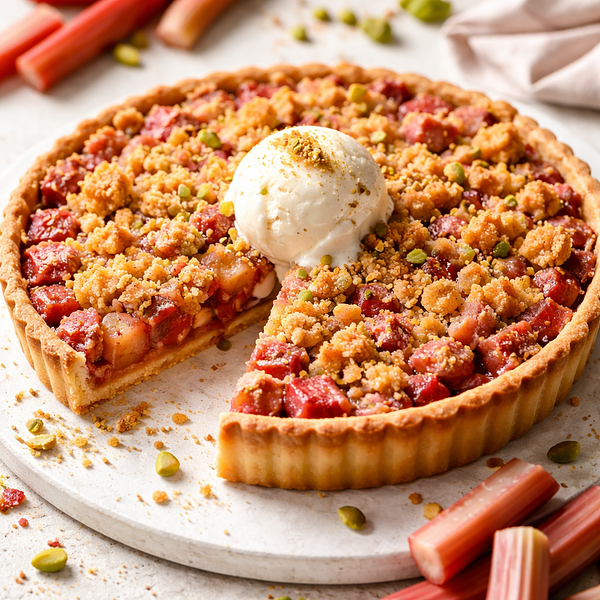 Tarta rabarbarowa z kruszonką