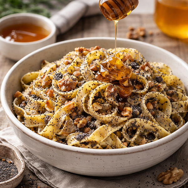 Kluski z makiem i miodem