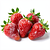 Strawberries, washed and hulled