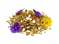 Edible gold flakes or edible flowers