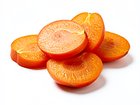 Persimmon, ripe, sliced
