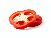 Slice of fresh chili pepper