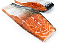 Salmon fillet with skin