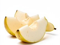 Gruszka (średnia), pokrojona w cienkie ćwiartki