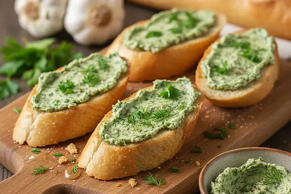 Bagietki czosnkowe z masłem ziołowym
