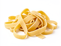 Dried tagliatelle pasta