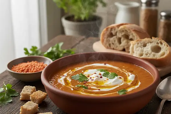 Aksamitna zupa krem z czerwonej soczewicy