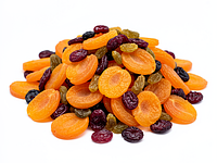 Suszone owoce (mieszanka: morele, żurawina, rodzynki)