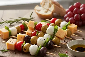 Koreczki z serem i oliwkami