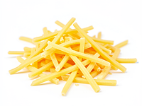 Grated yellow cheese