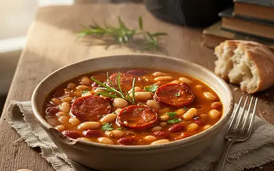 Zupa fasolowa z kiełbasą