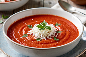 Tomato soup with rice (Easter twist)