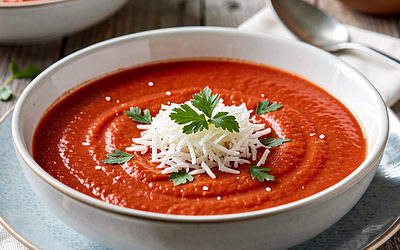 Tomato soup with rice (Easter twist)