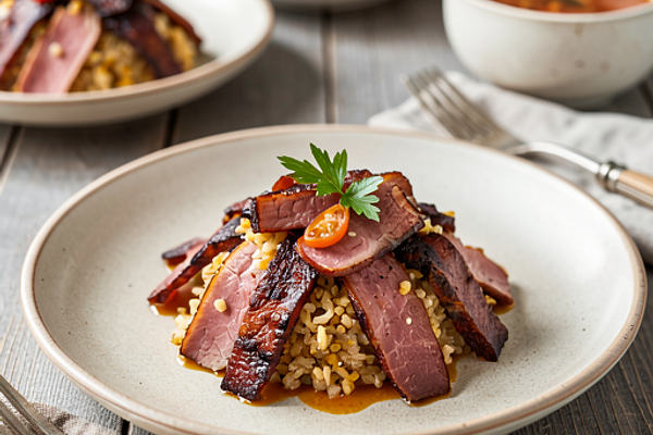 Krupnik na wędzonym mięsie