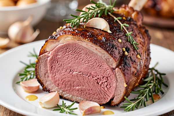 Jagnięcina z ziołami i czosnkiem (Wielkanocny pieczony udziec)