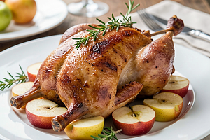 Roast Duck with Apples and Marjoram (for Easter)