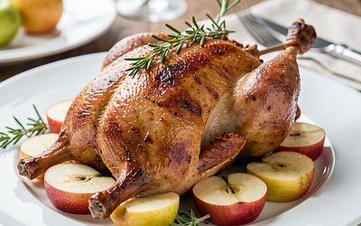 Roast Duck with Apples and Marjoram (for Easter)