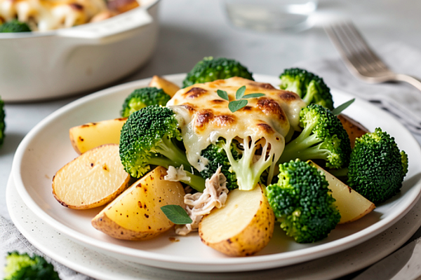 Wielkanocna zapiekanka z ziemniaków i brokułów