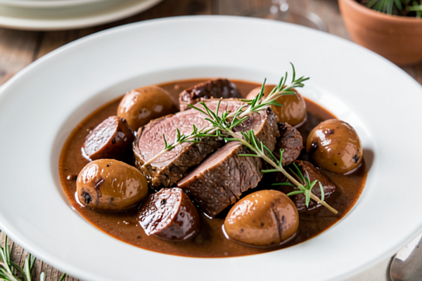 Wielkanocny gulasz z dziczyzny z jałowcem i tymiankiem