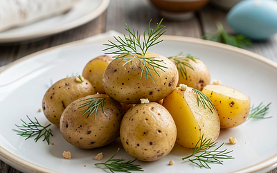 Young potatoes with dill (Easter side dish)