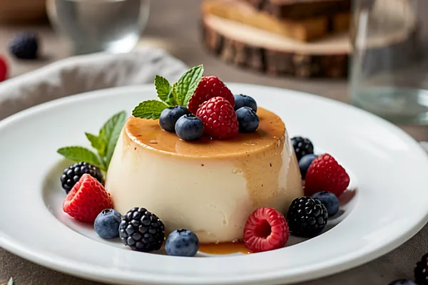Panna cotta z owocami leśnymi