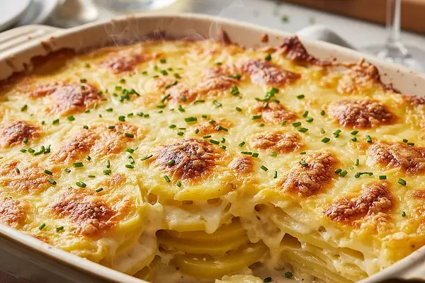 Kremowa zapiekanka ziemniaczana z serem