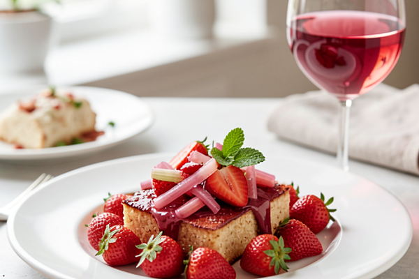 Wino różowe truskawkowo-rabarbarowe na Wielkanoc