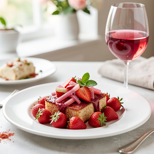 Wino różowe truskawkowo-rabarbarowe na Wielkanoc