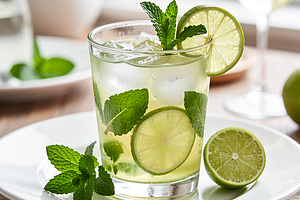 Mojito with lime and mint (Easter version)
