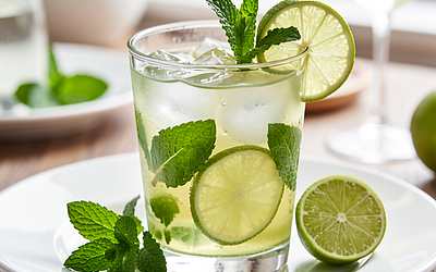 Mojito with lime and mint (Easter version)