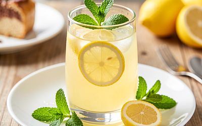 Lemoniada cytrynowa z miętą (wielkanocny wariant)