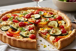 Tarta z warzywami i fetą