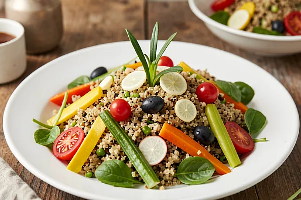 Sałatka z quinoa i wiosennymi warzywami (Wielkanocna)
