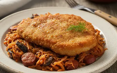 Tradycyjny Kotlet Schabowy z Zasmażaną Kapustą