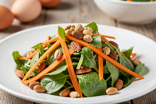 Wielkanocna sałatka z marchewką i orzechami