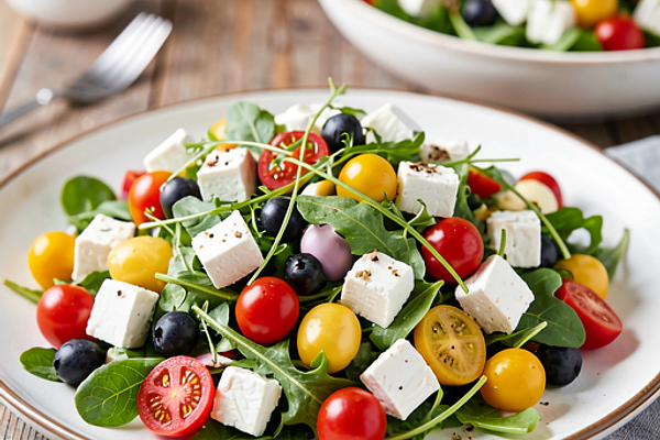 Wielkanocna sałatka grecka z fetą i wiosennym twistem